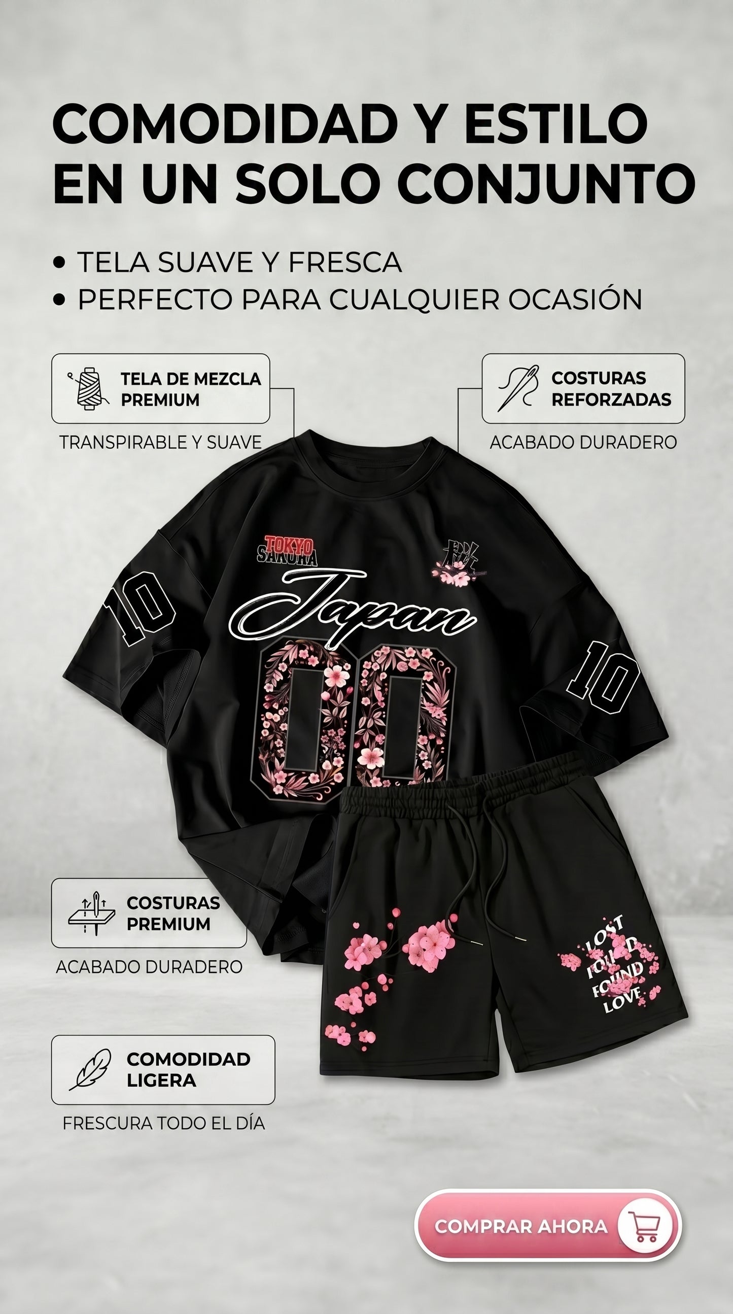 😎Conjunto Sakura Japan🖤